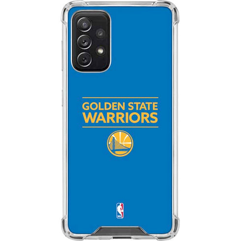 NBA Golden State Warriors Standard - Blue Galaxy A72 5G Clear Case